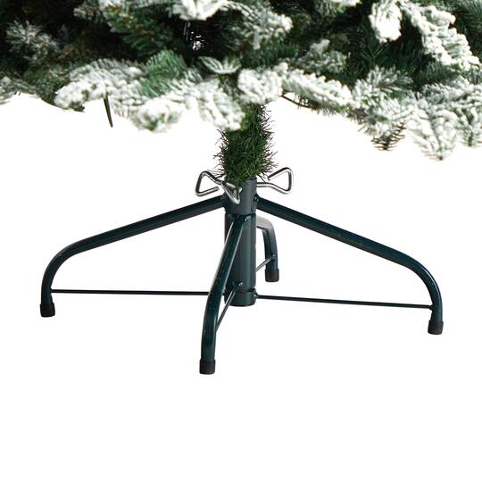 5ft. Pre-Lit Flocked North Carolina Fir Artificial Christmas Tree, Clear Lights
